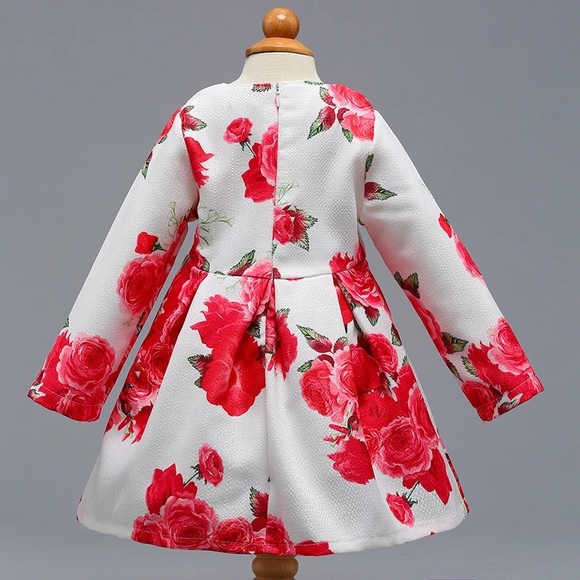 Luxury floral dress with bag set - Picture 3 of 6